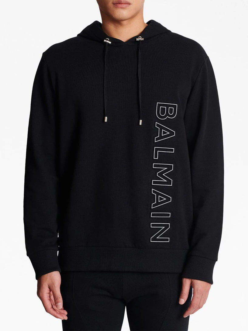 Embossed Balmain hooded sweatshirt