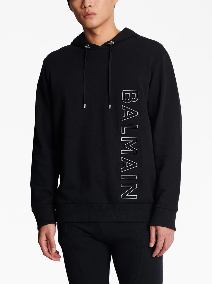 Embossed Balmain hooded sweatshirt