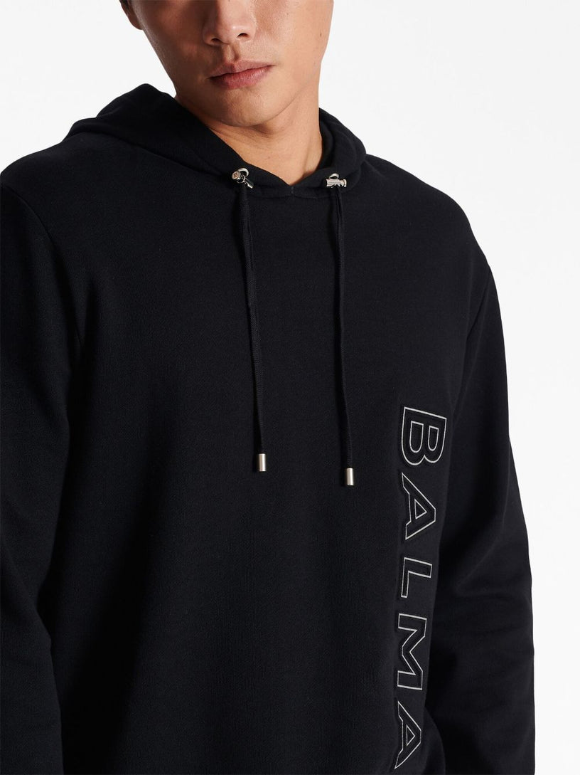 Embossed Balmain hooded sweatshirt