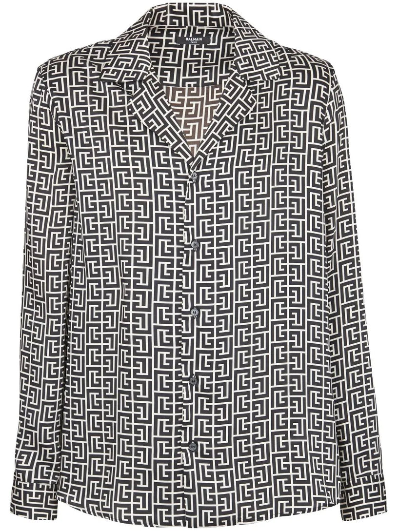 BALMAIN Monogram-printed shirt