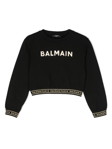 Balmain cropped sweatshirt with elastic