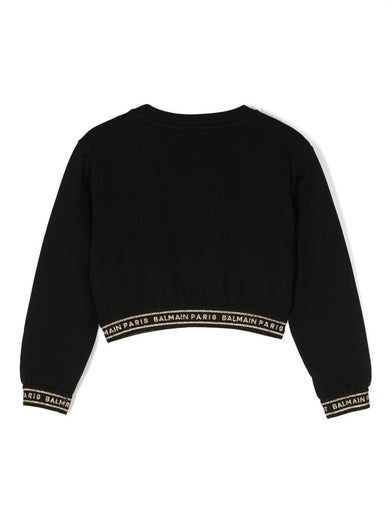 Balmain cropped sweatshirt with elastic