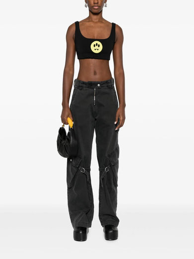 Smiley-face cropped top