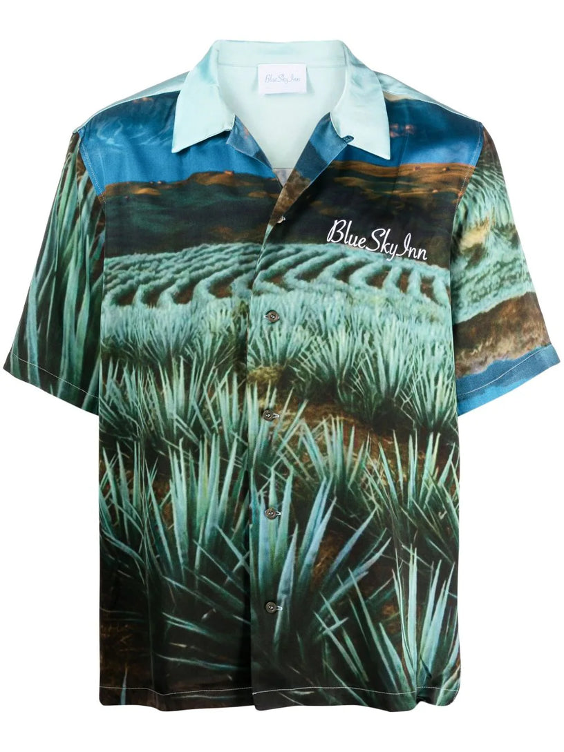 Agave graphic-print shirt