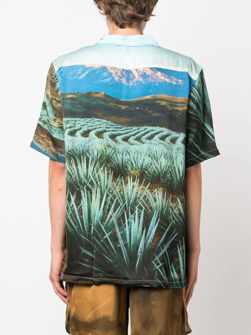 Agave graphic-print shirt