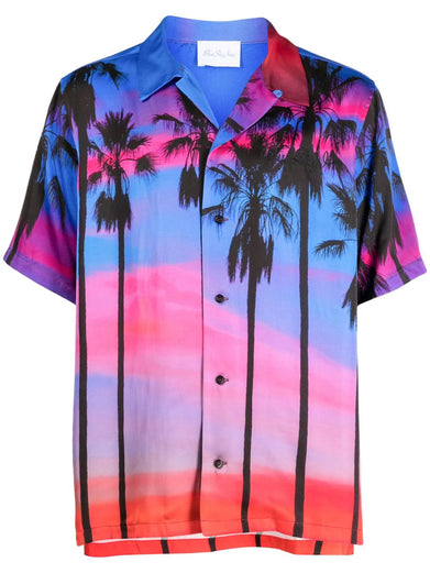 Sunset palms short sleeve shirt