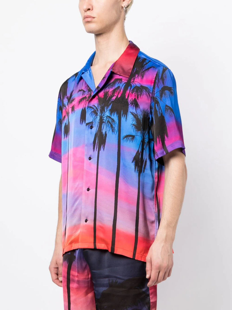 Sunset palms short sleeve shirt