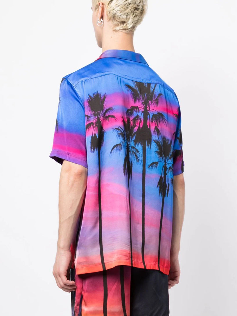 Sunset palms short sleeve shirt