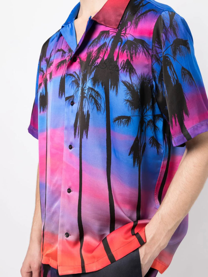 Sunset palms short sleeve shirt