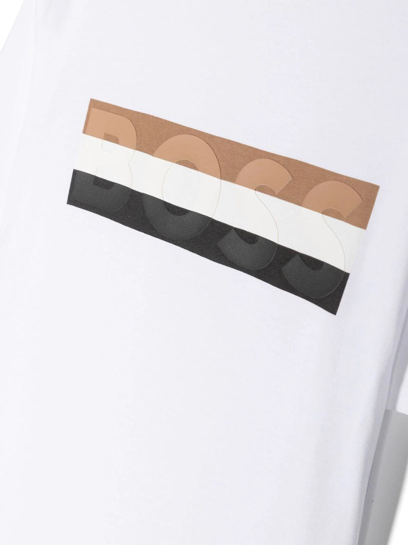 Logo stripe-print T-shirt