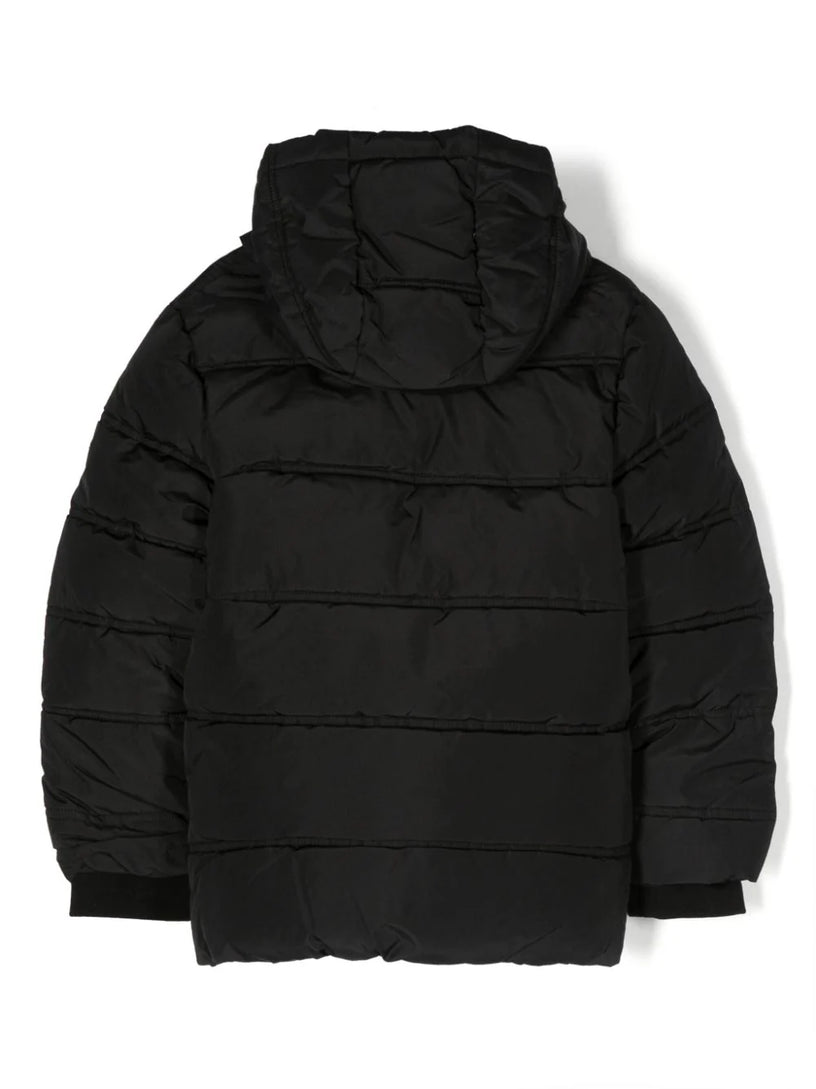 Logo padded hooded jacket