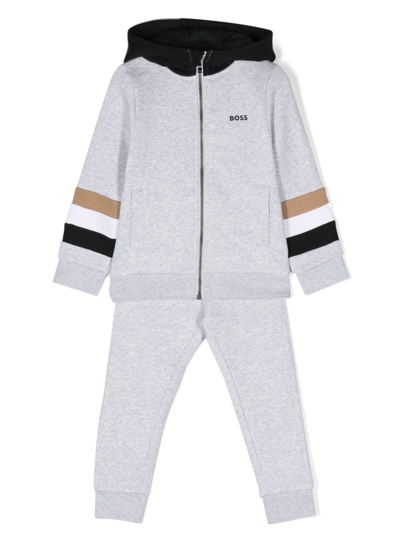 Embossed logo tracksuit