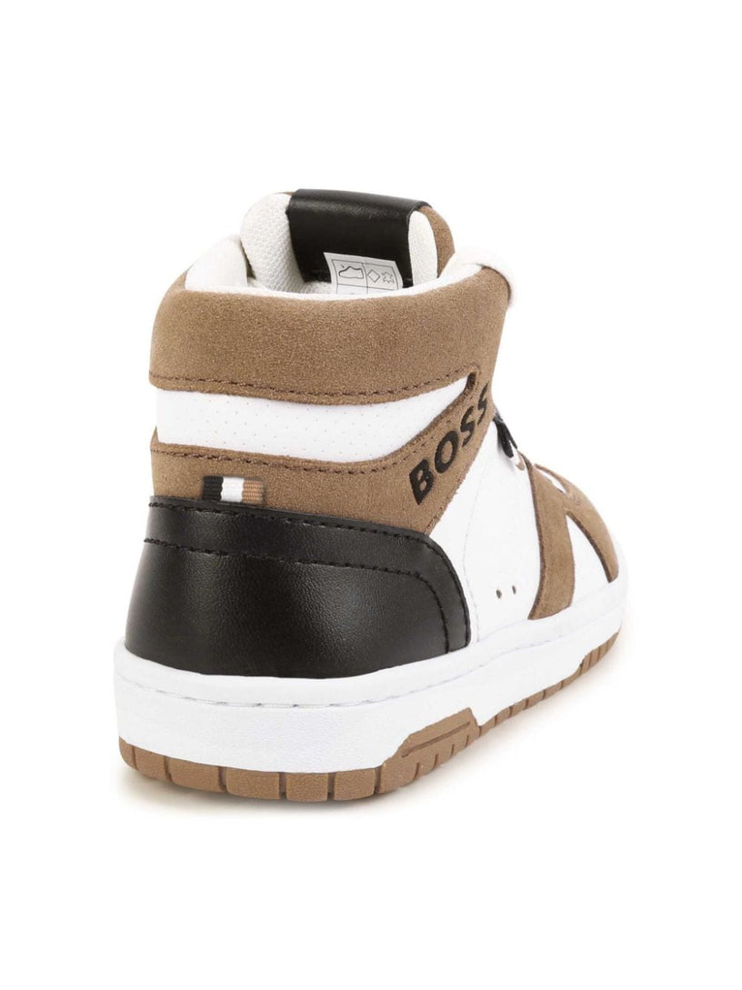 Panelled high-top sneakers