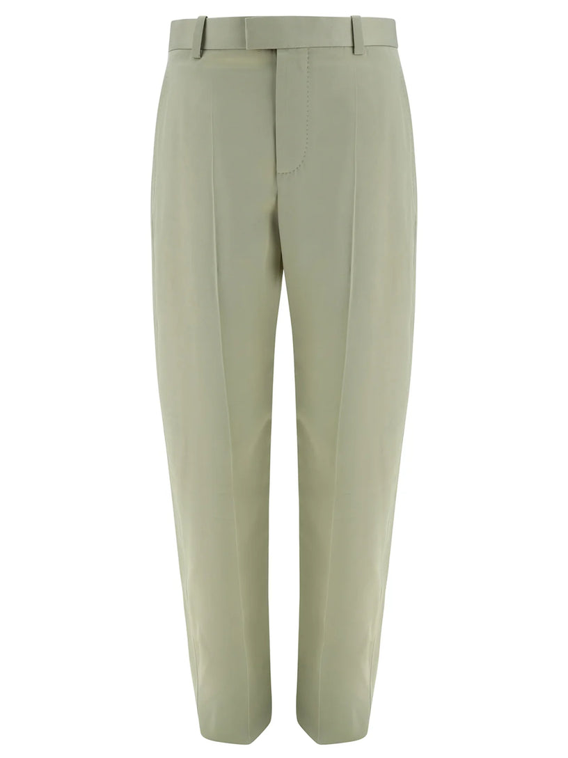 Straight-cut trousers in viscose twill