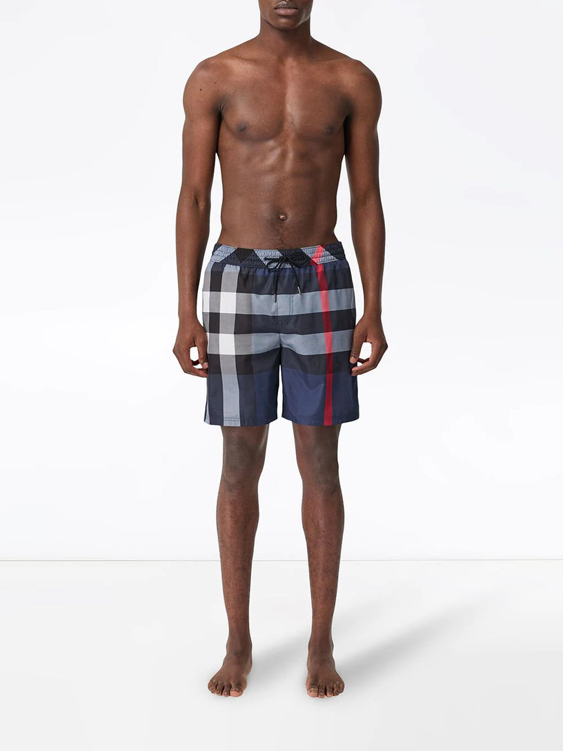 Exaggerated Check Swim Shorts