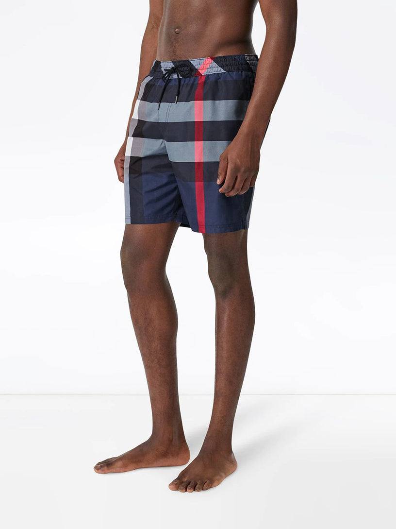 Exaggerated Check Swim Shorts