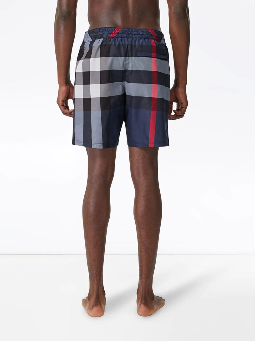 Exaggerated Check Swim Shorts