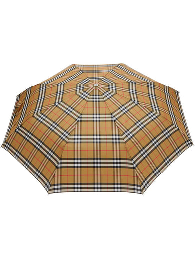 Vintage Check Folding Umbrella