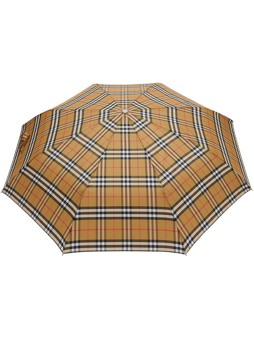 Vintage Check Folding Umbrella