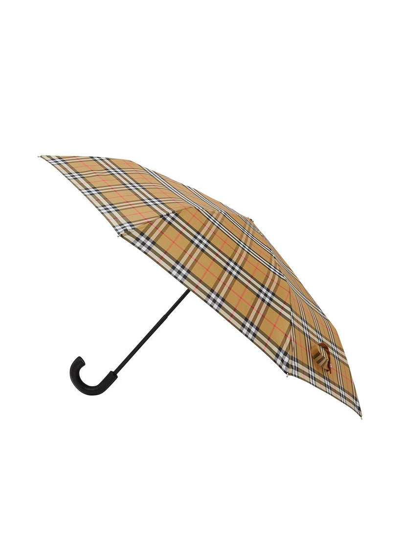 Vintage Check Folding Umbrella