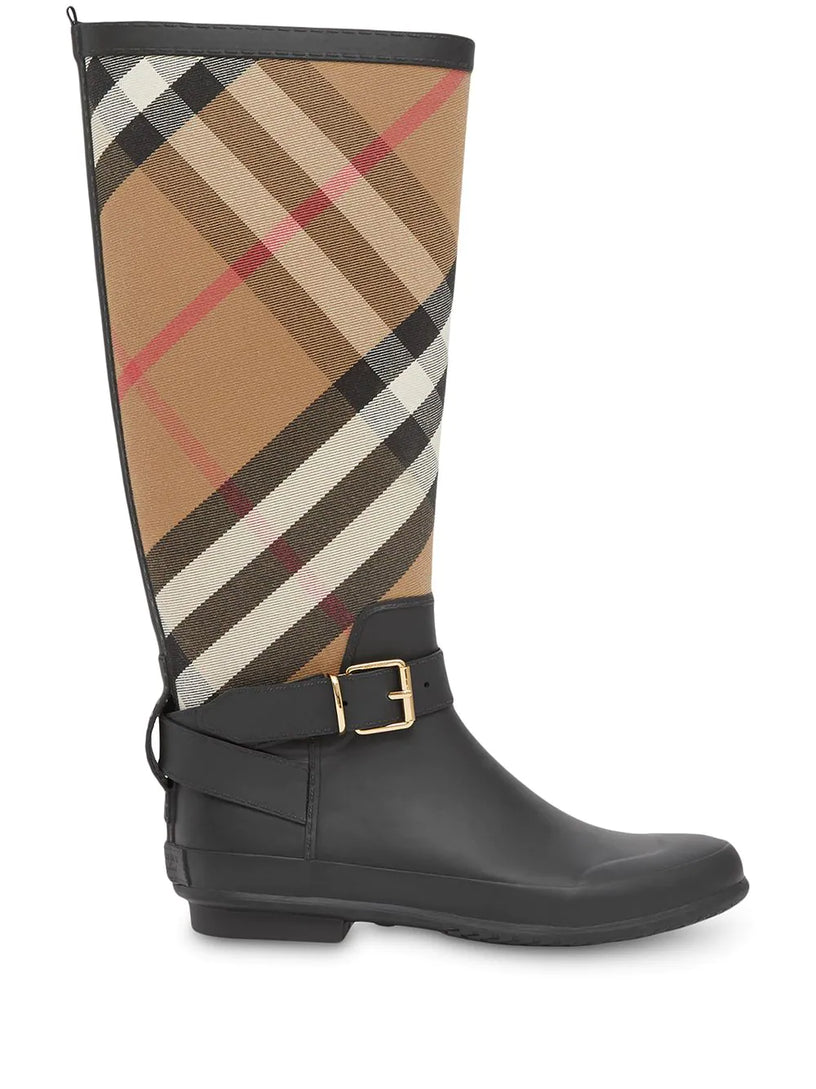 Burberry Strap detail house check rain boots