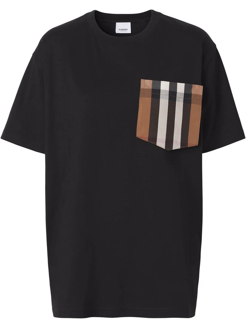 Burberry Check pocket oversized t-shirt