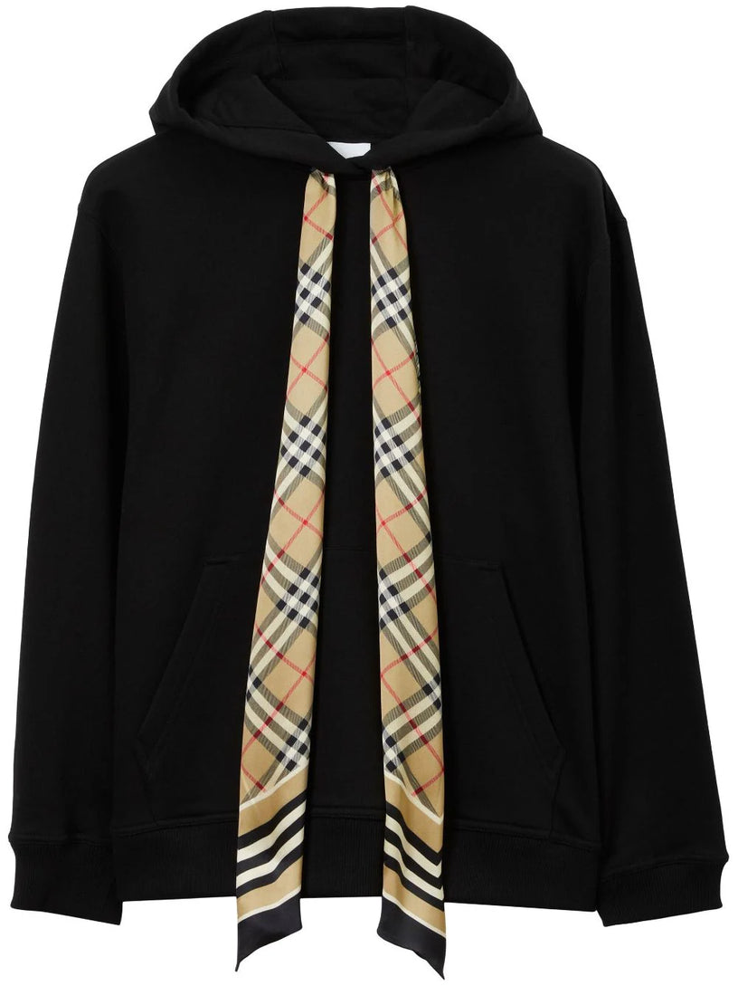 Burberry Scarf detail oversized hoodie