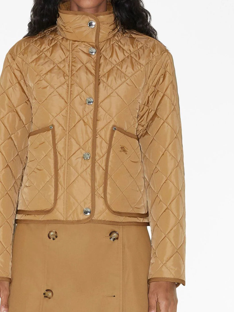 Diamond Quilted Cropped Jacket