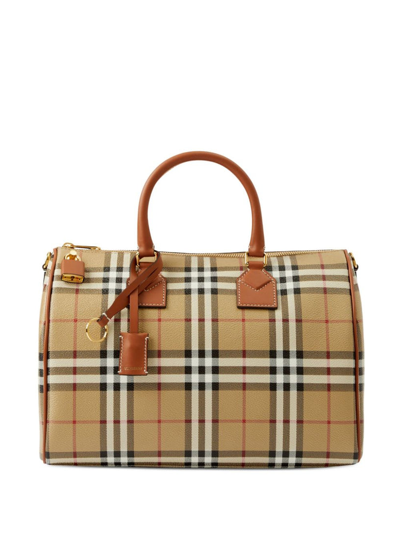 Burberry Check medium bowling bag