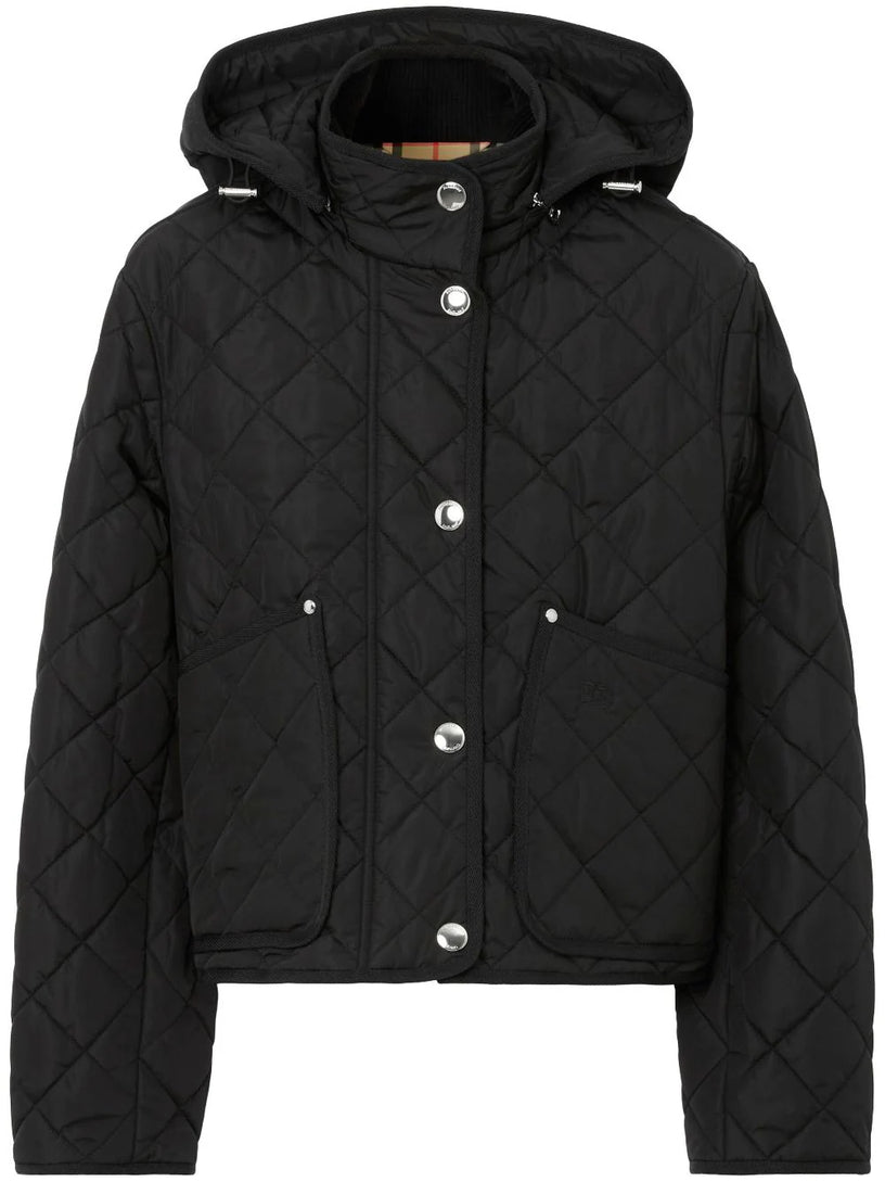 Burberry Diamond quilted nylon cropped jacket