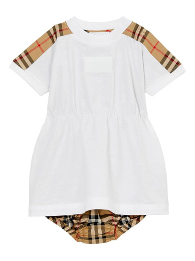 Check Cotton Dress with Bloomers