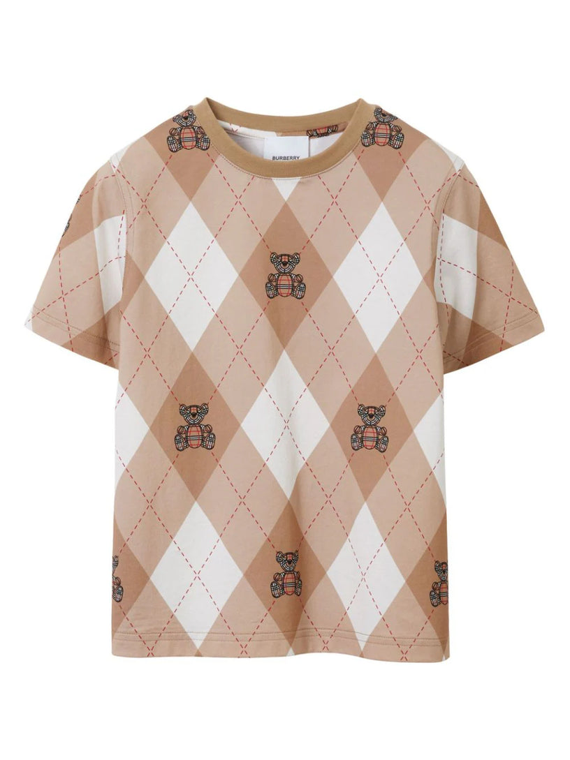 Thomas Bear Argyle Print T-shirt