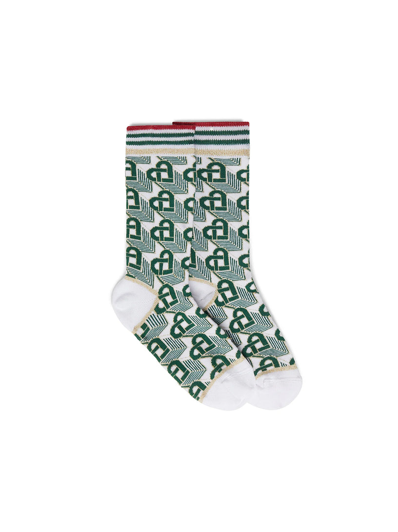 CASABLANCA Heart monogram socks