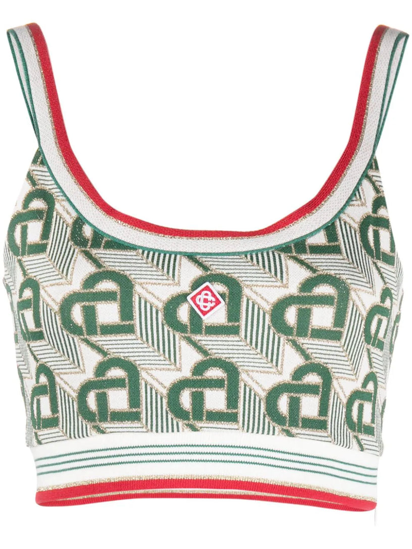 CASABLANCA Monogram crop top