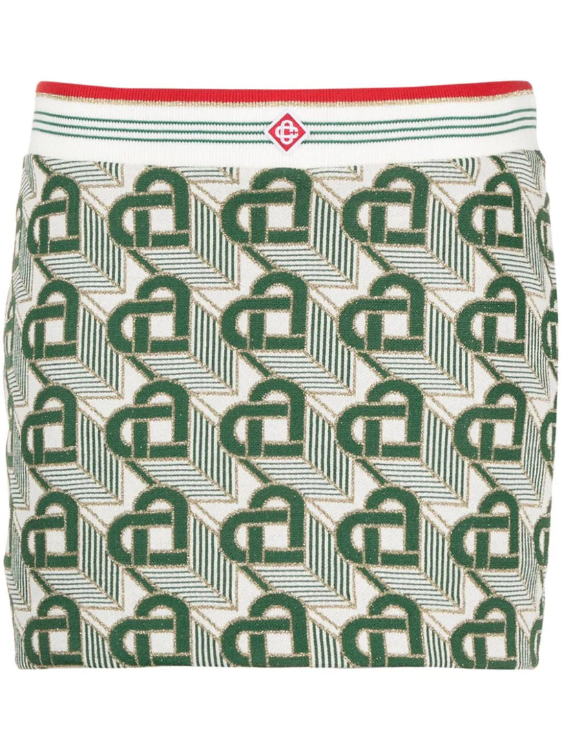 CASABLANCA Heart monogram skirt