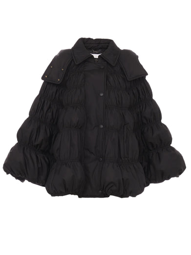 Short Puffer Cape Coat