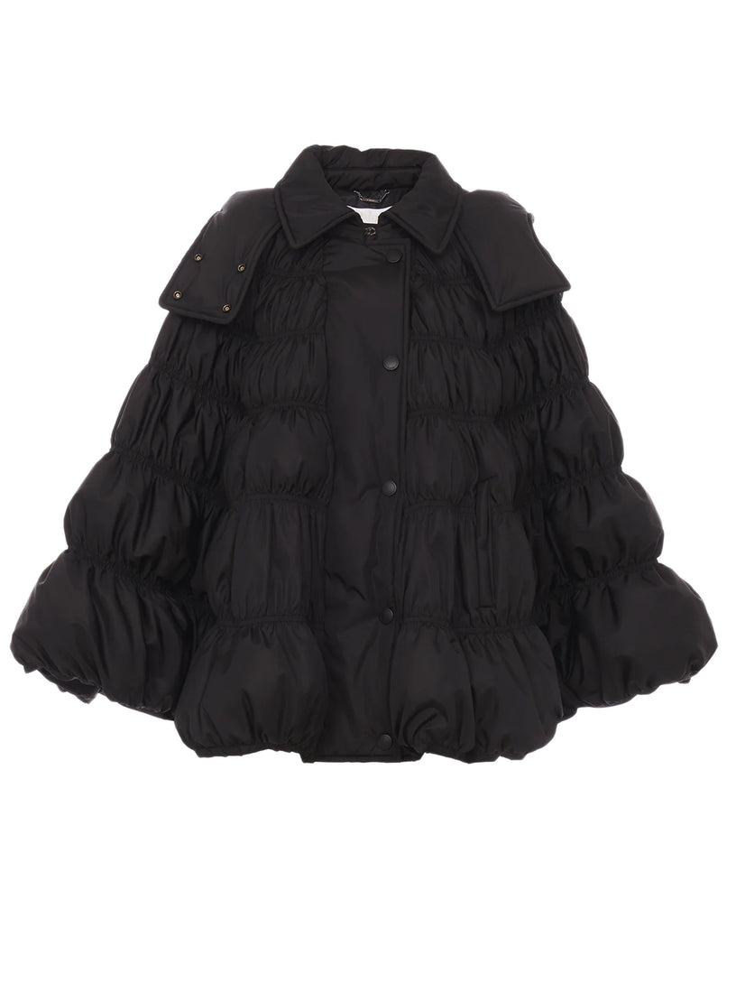 Short Puffer Cape Coat