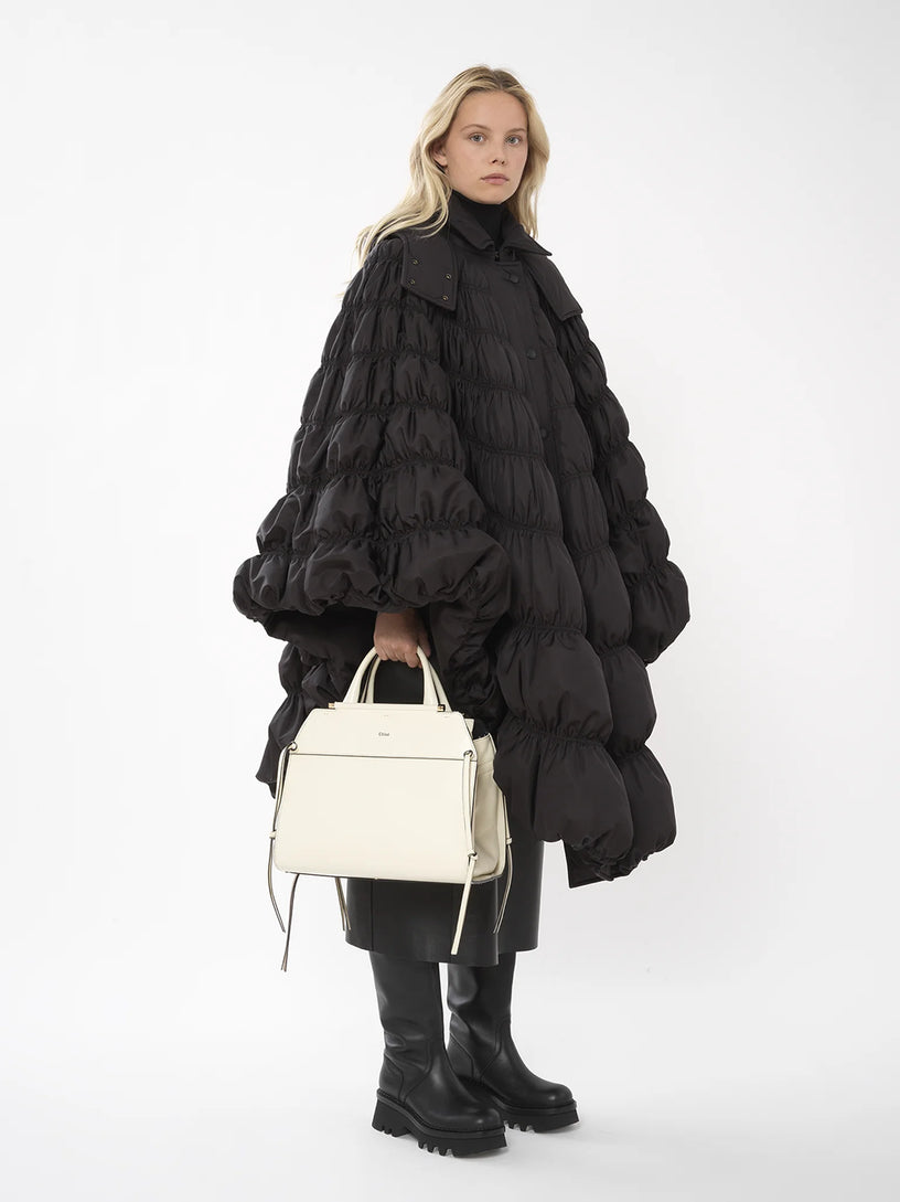 Short Puffer Cape Coat