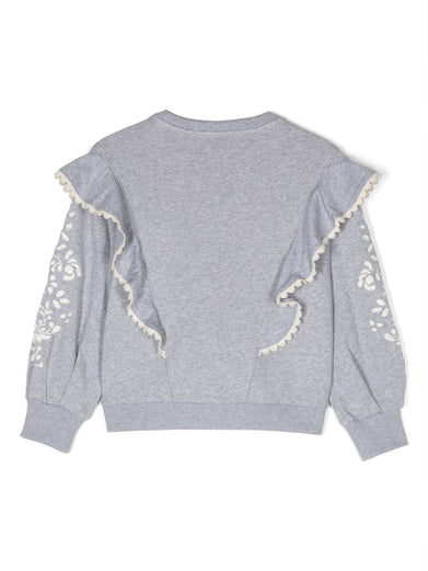 Ruffled sweatshirt