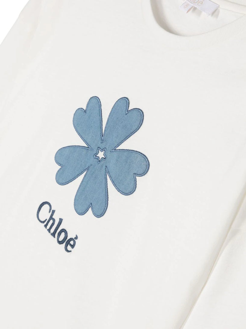 Logo-embroidered T-shirt