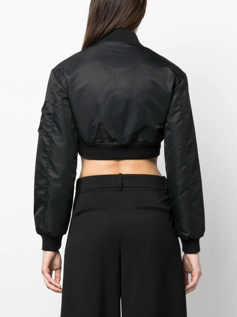 Cut-out bomber jacket