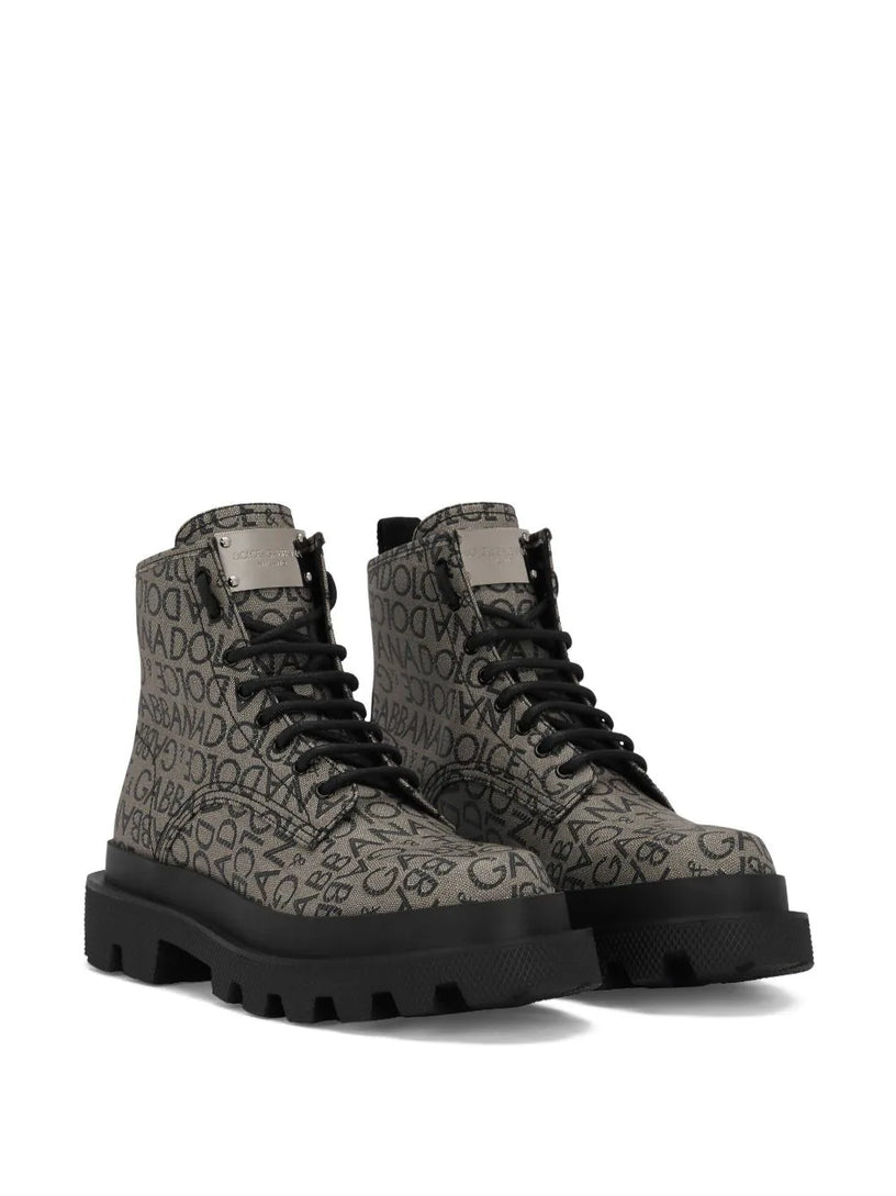 Logo-jacquard ankle boots