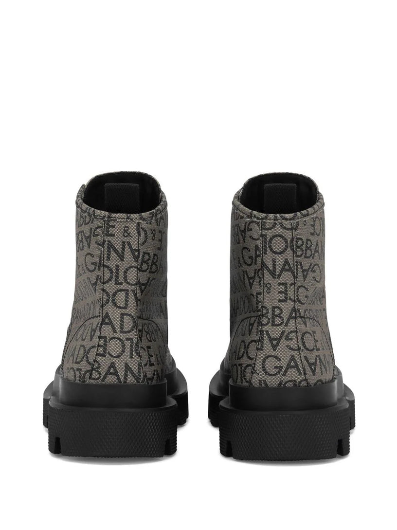 Logo-jacquard ankle boots