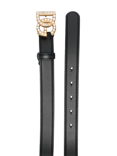 Belt with bejeweled DG logo