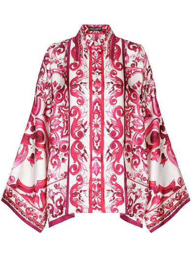 Majolica-print shirt