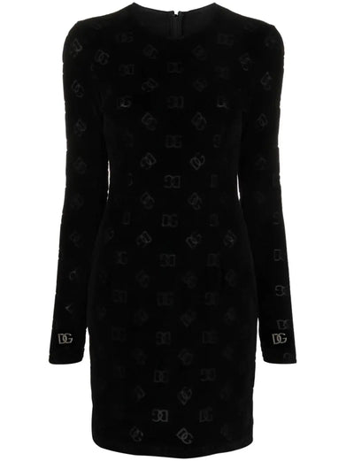 Dress with all-over DG logo