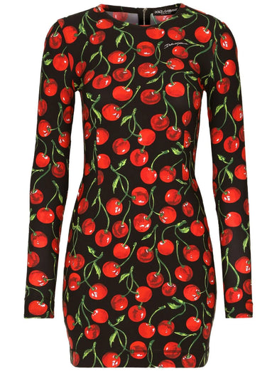 Dress with cherry print