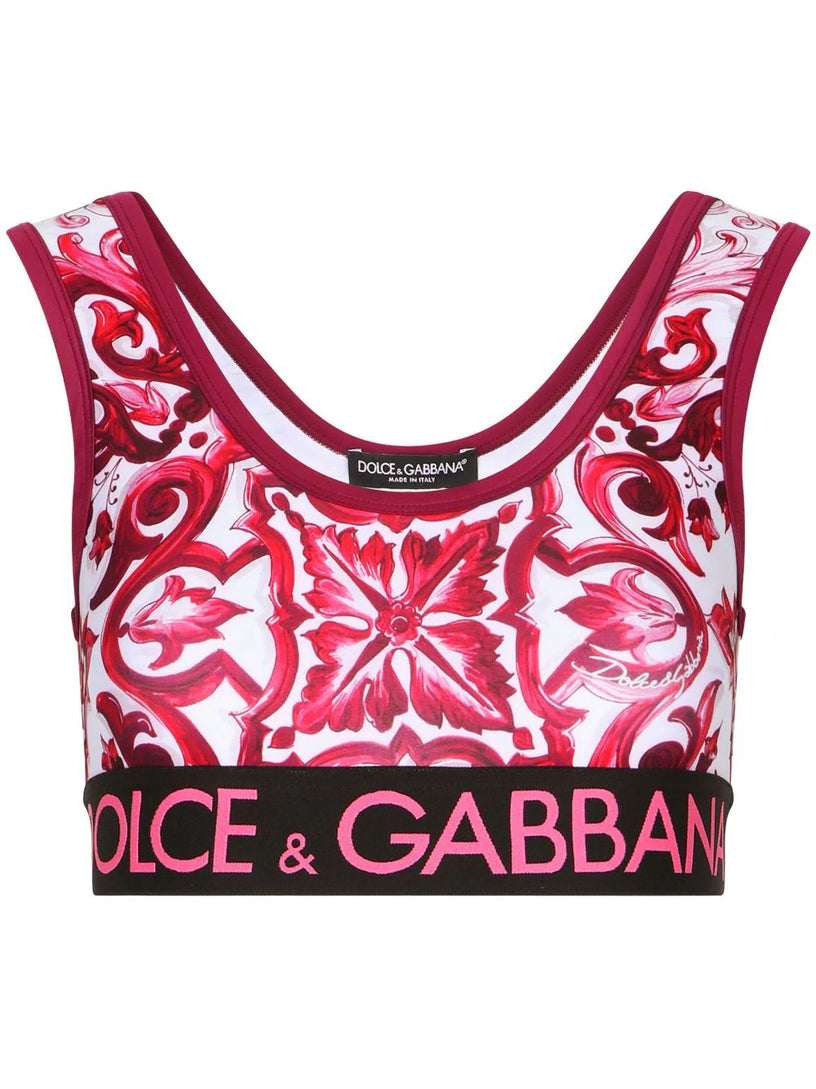 Dolce & Gabbana Technical jersey top with branded elastic band