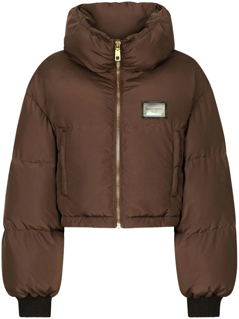 Dolce & Gabbana Logo-plaque puffer jacket