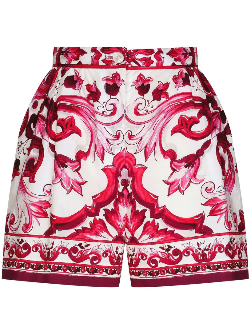 Dolce & Gabbana Majolica-print poplin shorts